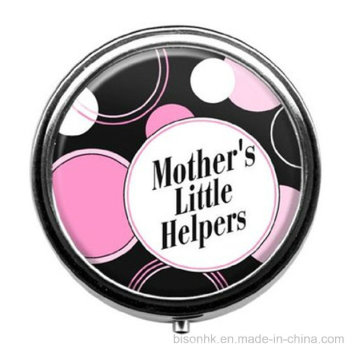 Mum Gift Portable Metal Round Travel Pill Boxes